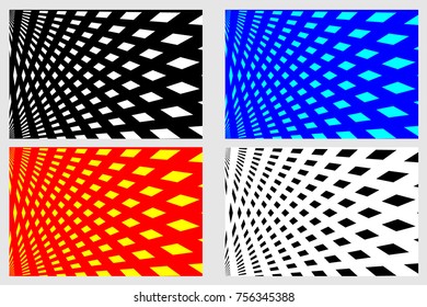 Rays - abstract striped background - vector set