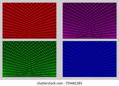 Rays - abstract striped background - vector set