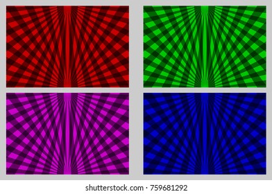 Rays - abstract striped background - vector set