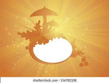 rays autumn toadstool