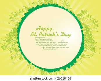 rays background with circle design card