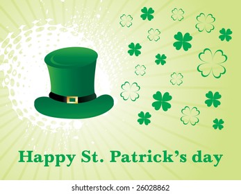 rays background floral, hat vector 17 march