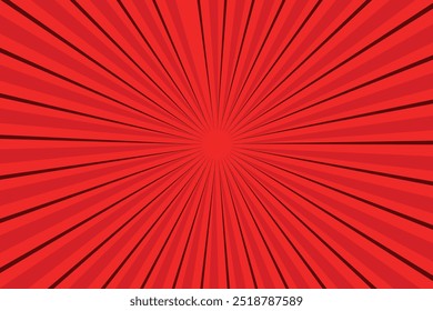 Strahlender Hintergrund. Roter glänzender Hintergrund. Abstrakte Textur von Sunburst.