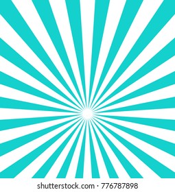 Rays background vector illustration, white or blue ray from center