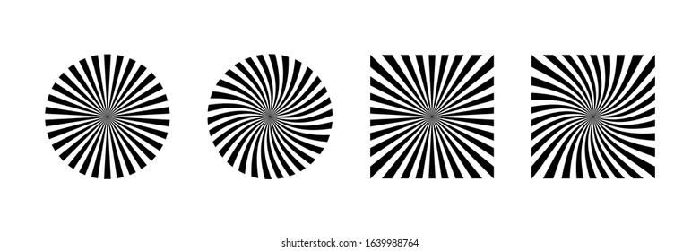 Rays beam vector element isolated. Rays striped patterns. Graphic design geometric shape. Vintage sunburst. Sun burst star burst sunshine. EPS 10