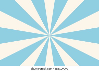 Rays, beams, burst design element. Geometric design to create trendy backgrounds, layouts in comic style, retro, vintage backdrops. Circular, radial abstract background. Rectangular pattern Blue color