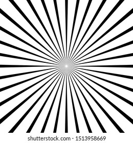Rays, beams element. Sunburst, starburst shape on white. Circular geometric. Abstract circular geometric shape. illustration - Vector