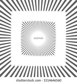 Rays, beams element. Sunburst, starburst shape on white. Circular geometric. Abstract circular geometric shape. illustration - Vector