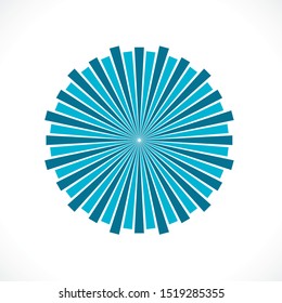 Rays, beams element. Sunburst, starburst shape background. Circular geometric. Abstract circular geometric shape. illustration - Vector