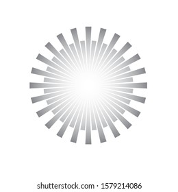 Rays, beams element. Sunburst, starburst shape background. Circular geometric. Abstract circular geometric shape. illustration - Vector