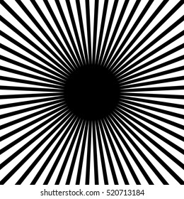 Rays, beams, starburst (sunburst) pattern. Converging lines abstract background.