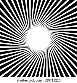 Rays, beams, starburst (sunburst) pattern. Converging lines abstract background.