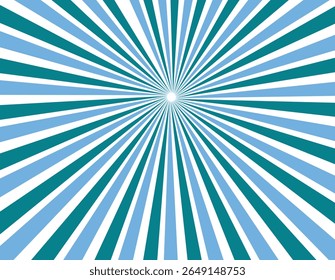 rays are blue background. superhero design. Starburst cartoon style.