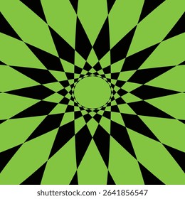 Rays burst green black sunburst background
