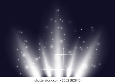 Blitzstrahlen in Form einer Krone auf dunklem Hintergrund