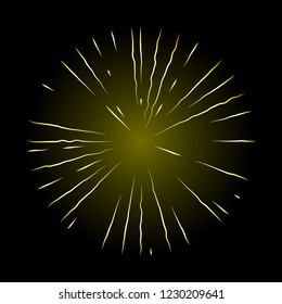 Rays of halo light and catholic rays isolated on black. Art tattoo reference template. Gold symbol of religion pride and glory. Angel and saints ring nimbus. Vector.