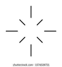 Rays icon. Vector illustration on a white background.