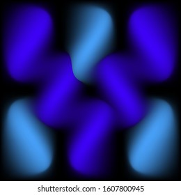 rays of light of different colors on a black background