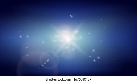 Rays of light on a blurred background