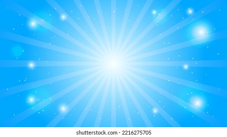 Rays of light in the water, light blue universe, fizzy of carbonic acid. Vector illustration background material