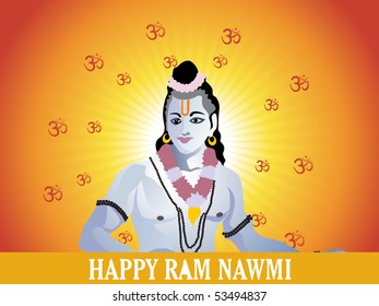 rays and om with lord rama on ramnavami occasion