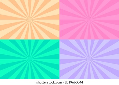 Rays of pastel colors for cover design. Summer style. Pastel background. Trendy vector illustration. Vector illustration. Stock image.