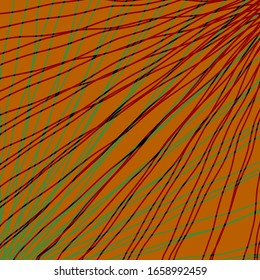 Rays of red light with mirrored dark waves on diagonal.
