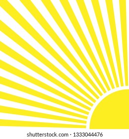 Rays of the rising sun for decoration and design