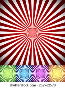 Rays, star or sunburst backgrounds, Converging lines