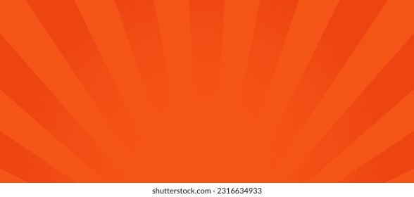 Rays fondo de sol naranja ráfaga vector gráfico cartografía, luz solar retro luz de diseño radial clipart