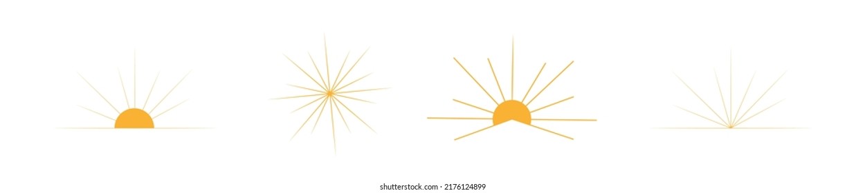 Rays of the sun logo. Vector graphics