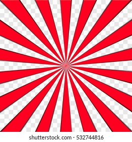 rays of the sun on transparent  background. Eps 10
