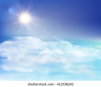 Rays of sunlight. Vector Illustration.