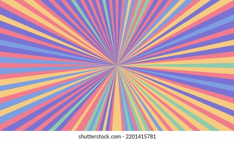 Rays Vector Beams Element. Sunburst Vintage Shape. Radiating Radial Merging Lines. Abstract Circular Geometric Shape.