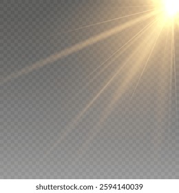 Rays of warm light. Sunlight. Lighting.
yellow light