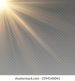 Rays of warm light. Sunlight. Lighting.
yellow light