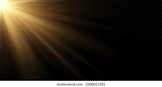 Rays of warm light. Sunlight. Lighting.
yellow light