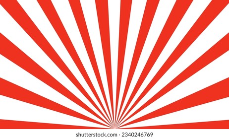 Rays white and red as background
