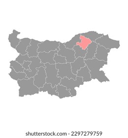 Razgrad Province map, province of Bulgaria. Vector illustration.