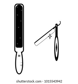 razor bar and straight razor 8 EPS