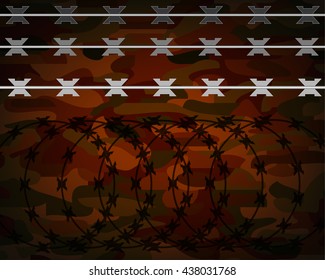 Razor Barbed Tape Wire graphic vector