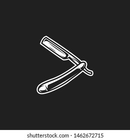 razor barber vector logo illustration