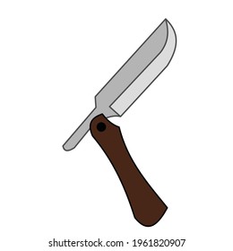 razor barbershop cutting tool vector design