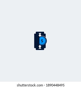 razor blade betting vector illustration