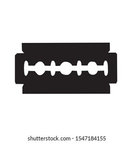 Razor blade - black vector icon