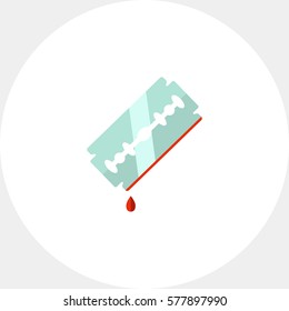 Razor Blade Blood Drop Stock Vector (Royalty Free) 604595939 | Shutterstock