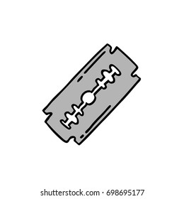 razor blade doodle icon