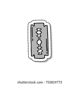 razor blade doodle icon