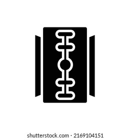 Razor Blade Filled Icon Vector Illustration