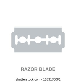 Razor blade flat icon on white transparent background. You can be used razor blade icon for several purposes.